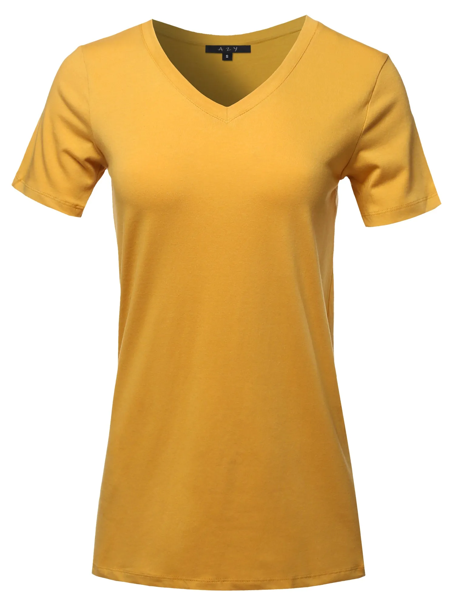 Plus Size Basic Solid Premium Cotton Short Sleeve V-neck T Shirt Tee Tops