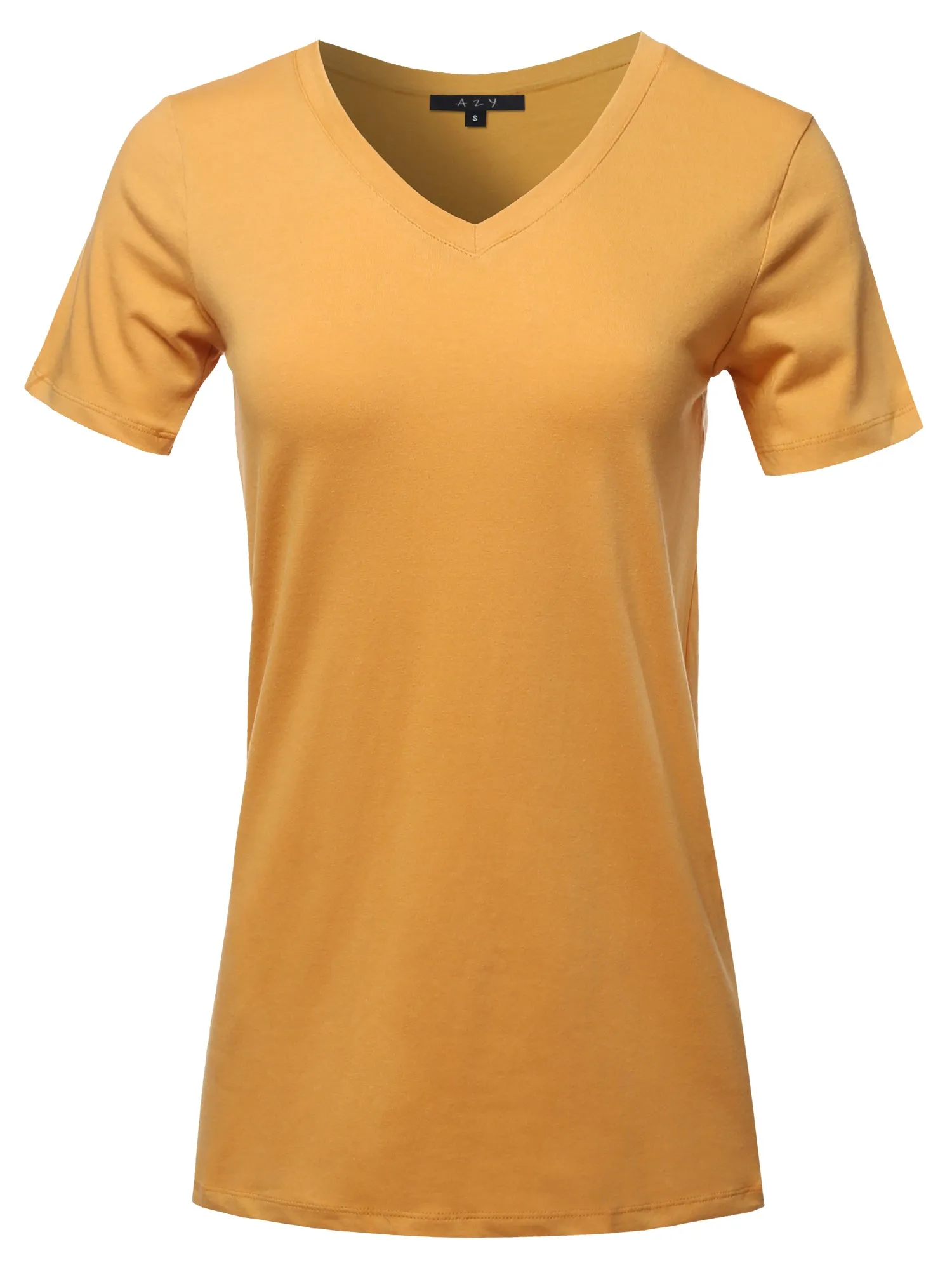 Plus Size Basic Solid Premium Cotton Short Sleeve V-neck T Shirt Tee Tops