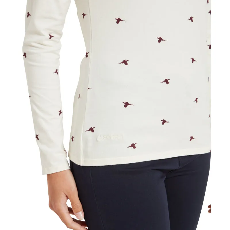 Schoffel Malham Rollneck Ladies Long Sleeve Top - Wine Pheasant