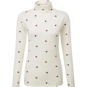 Schoffel Malham Rollneck Ladies Long Sleeve Top - Wine Pheasant