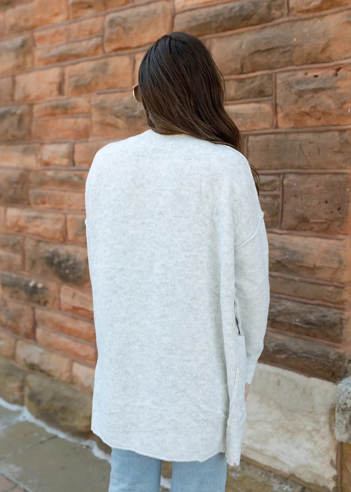 Silver Outline & Ribbed Soft Cardigan