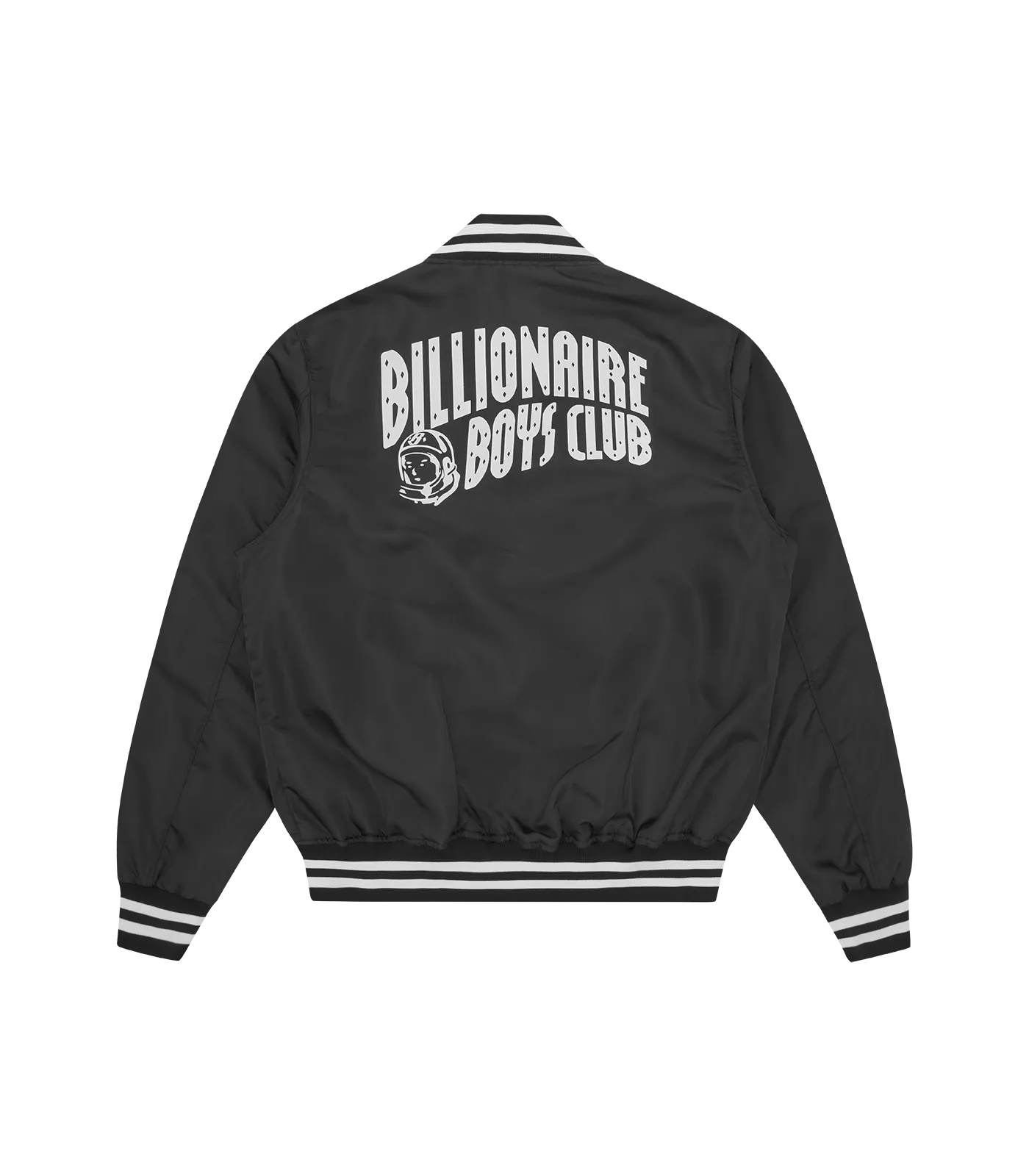 SMALL ARCH LOGO LIGHTWEIGHT VARSITY JACKET - BLACK