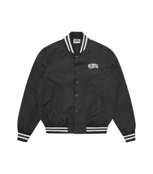 SMALL ARCH LOGO LIGHTWEIGHT VARSITY JACKET - BLACK