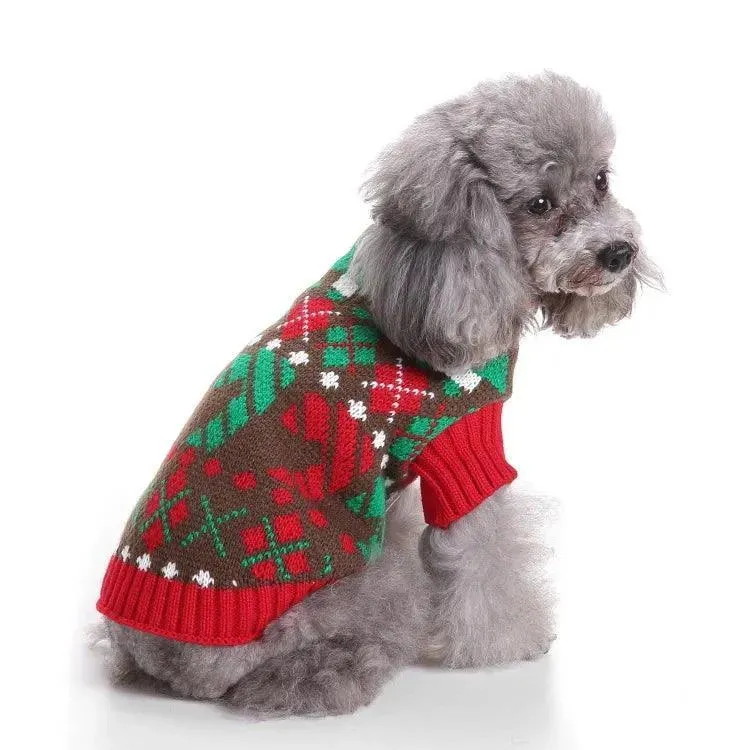 Striped Dog Sweater Cozy Pet Clothing