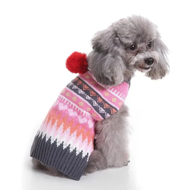 Striped Dog Sweater Cozy Pet Clothing