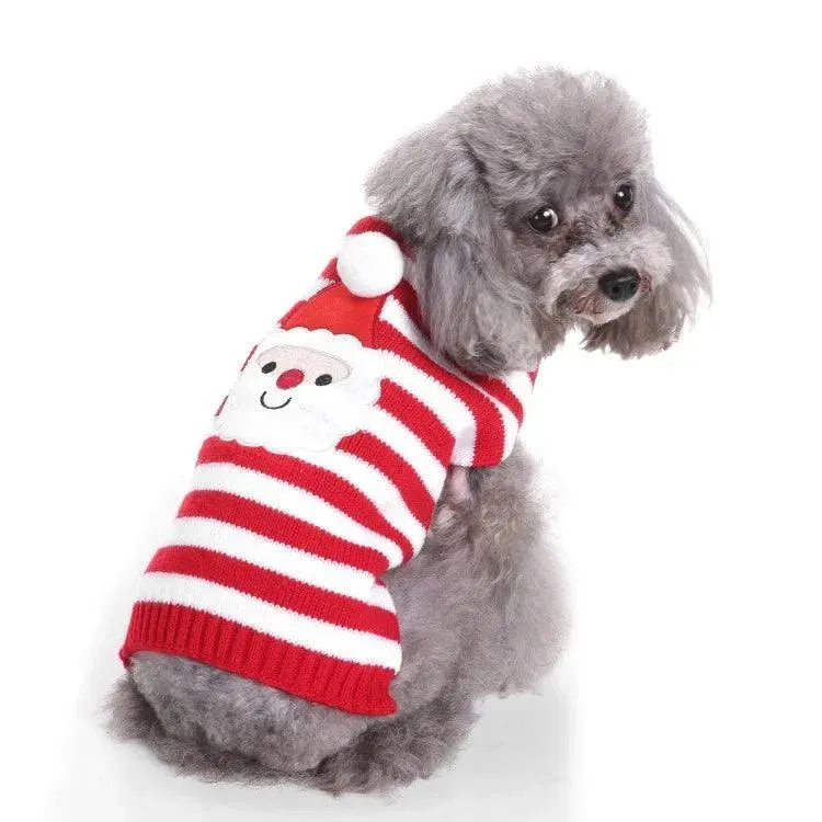 Striped Dog Sweater Cozy Pet Clothing