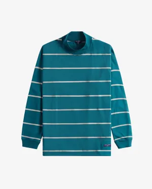 T003 L/S STRIPE T-SHIRT / TEAL