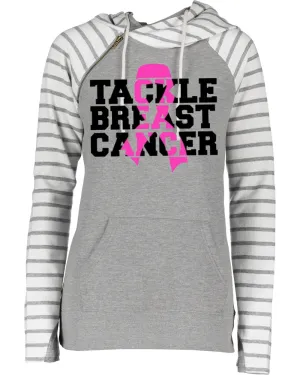 Tackle Breast Cancer Ribbon Pink Out Tackle Cancer Football Cowl Double Hood Top