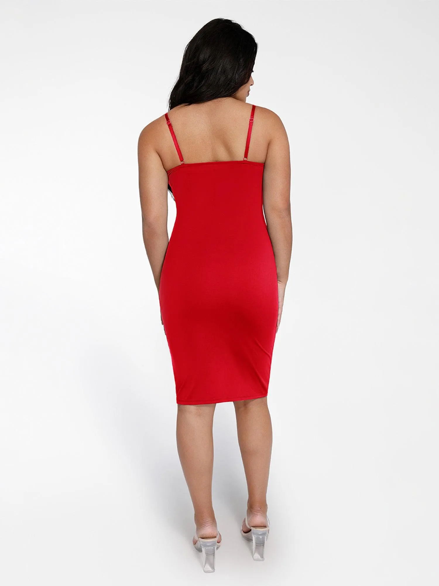 The Shapewear Dress Midi with Mesh Detail