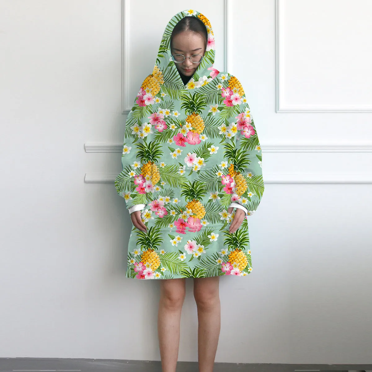 Tropical Vibes Wearable Blanket Hoodie