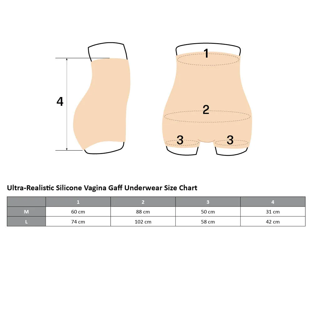 Ultra-Realistic Silicone Vagina Gaff Underwear - Medium