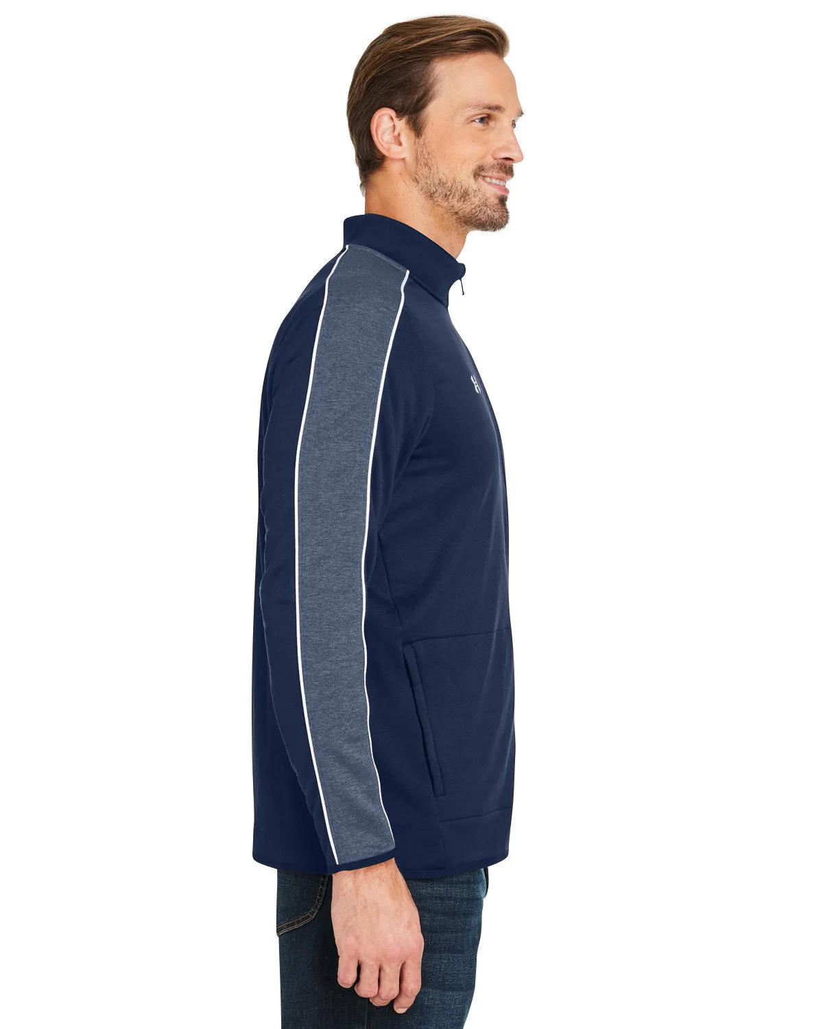 Under Armour Mens Command 2.0 Custom Full-Zips, Medium Navy