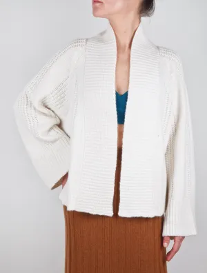 Wide Rib Luxury Cashmere Kimono Cardigan