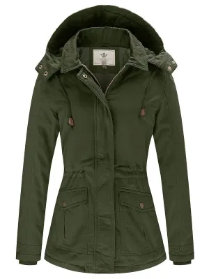 Women's Winter Coat Warm Parka Jacket with Removable Hood